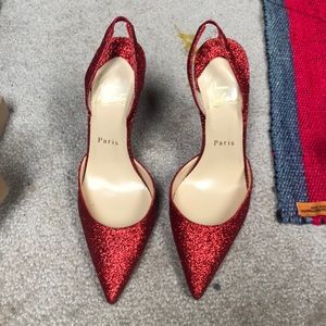 Red sparkle Christian louboutin heel